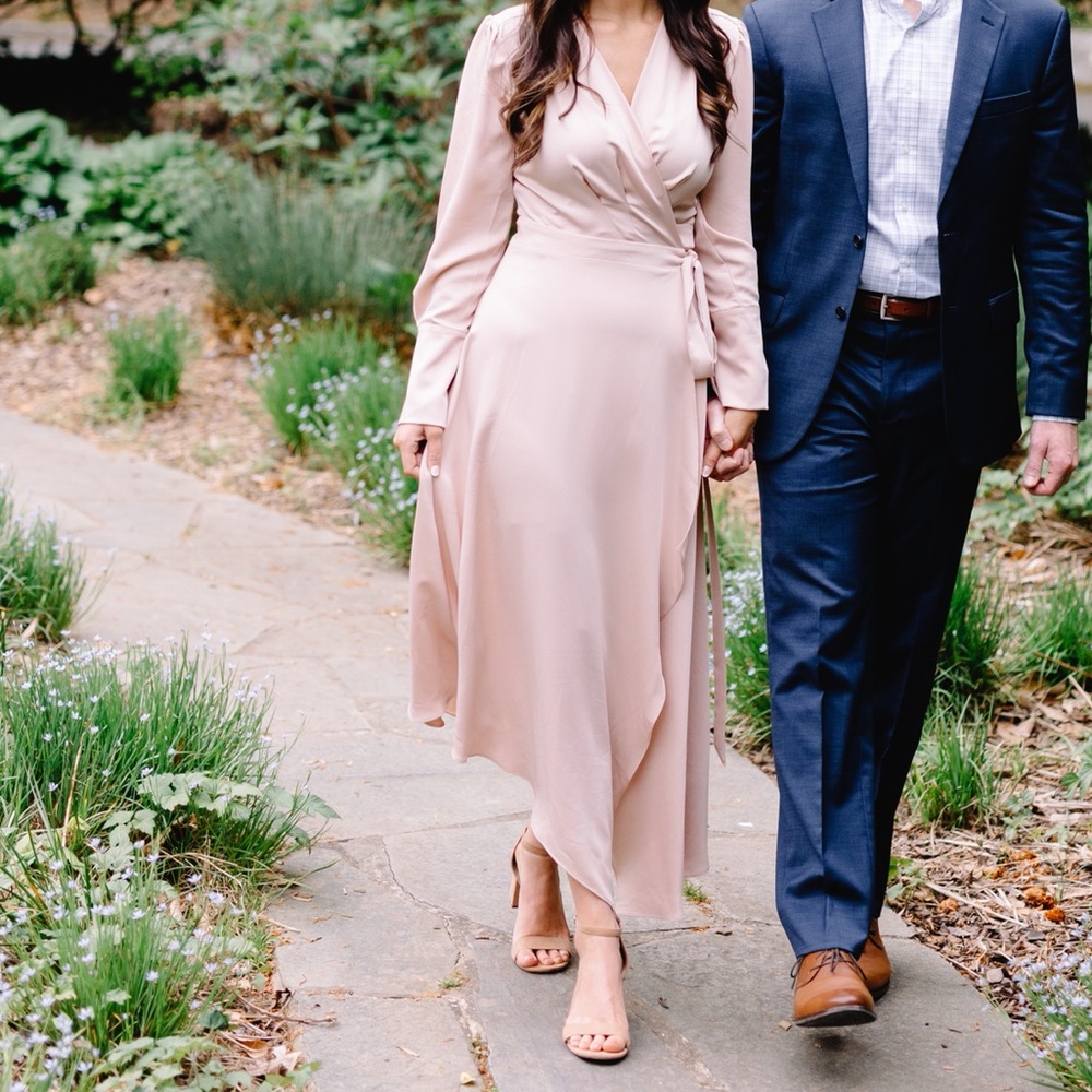 KATHRYN LONG SLEEVE WRAP DRESS
